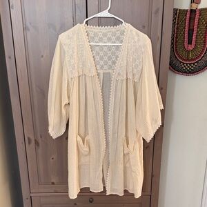 Boho Cotton Gauze Kimono overshirt flowy cover layer top